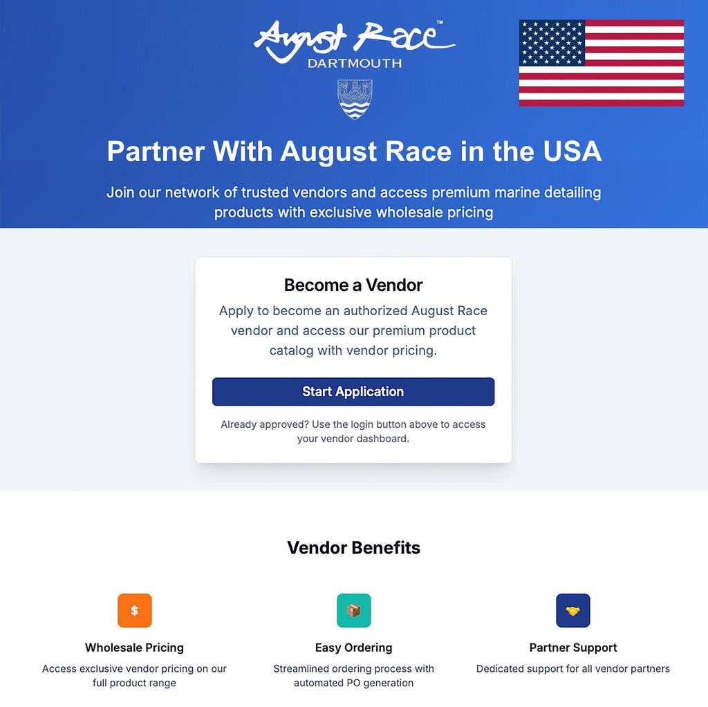 AUGUST RACE LAUNCH NEW VENDOR PROGRAM IN USA
